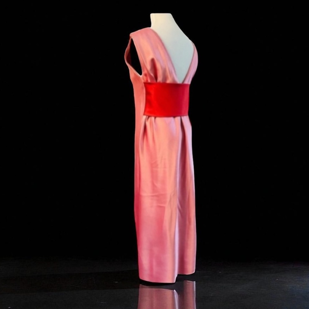 TOME Rare Double Face Satin V-Back Bias Midi Dress Runway Couture Size M
